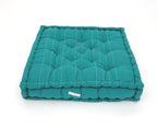 Floor cushion folded showing pattern repeat of hand block print | Myyra Jaipur