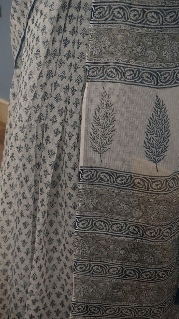 Saree Hand Block Printed Cotton