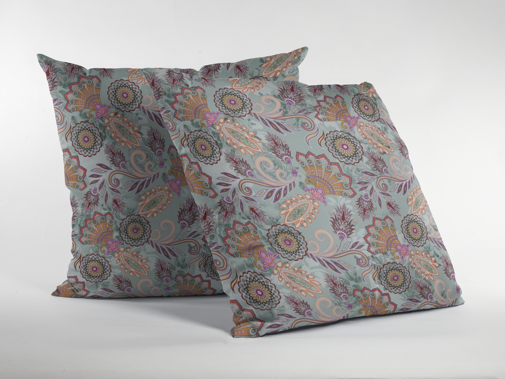 Pair of digital printed cushion covers #68 styled view | Myyra Jaipur