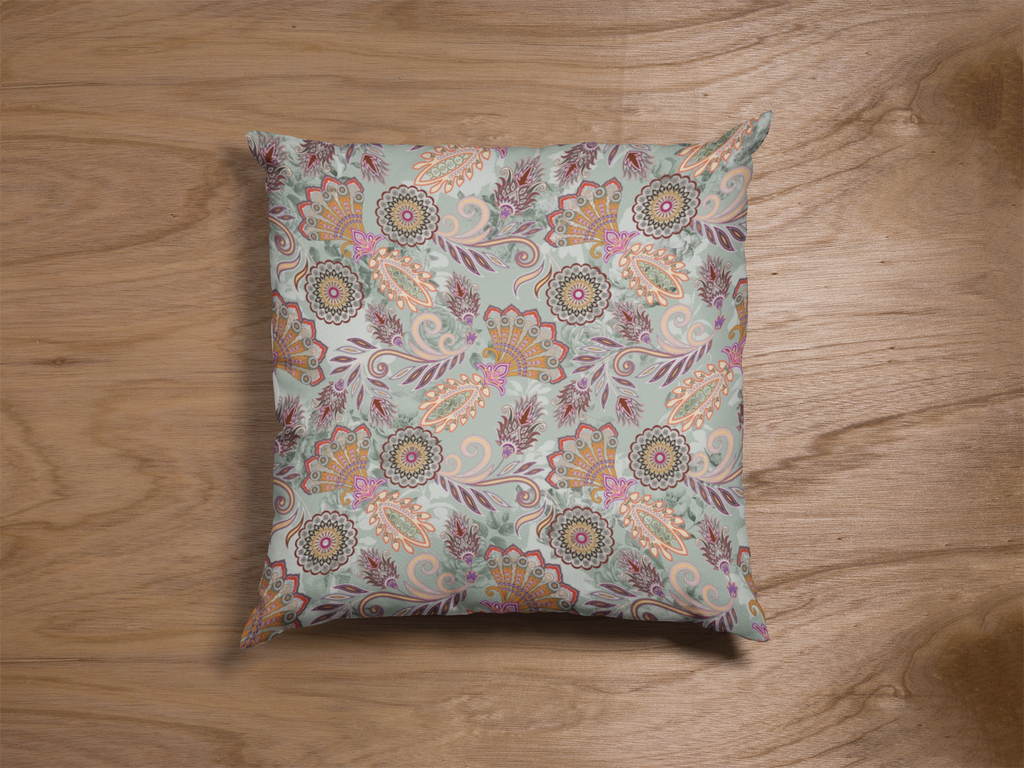 Lifestyle view of digital printed cushion cover #68 | Myyra Jaipur