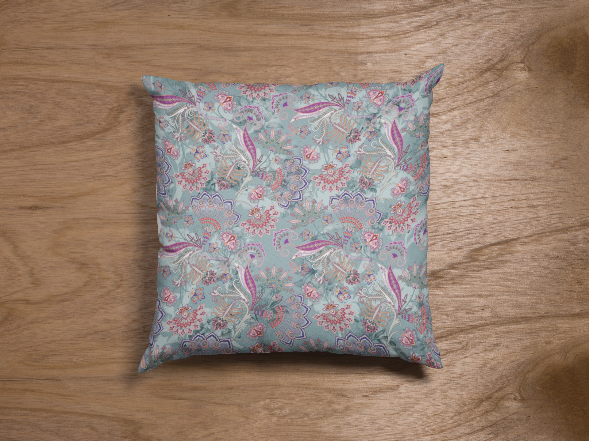 Pair of digital printed cushion covers #69 styled view | Myyra Jaipur
