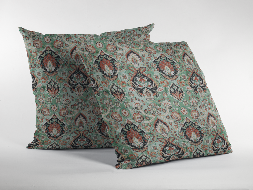 Pair of digital printed cushion covers #71 styled view | Myyra Jaipur