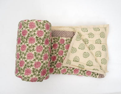 Quilt Hand Block Printed Cotton