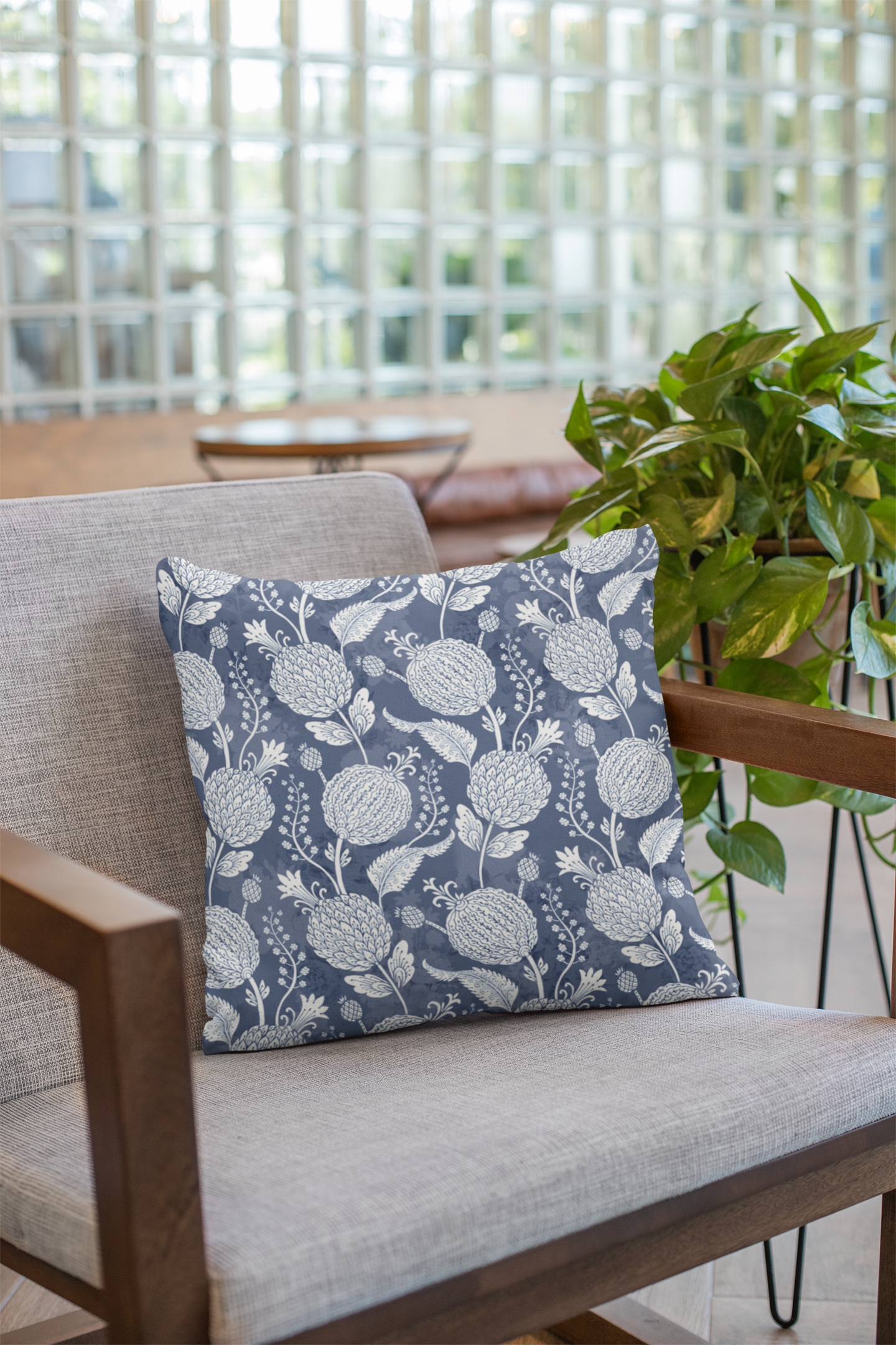 Close-up of digital print on cushion cover #72 | Myyra Jaipur