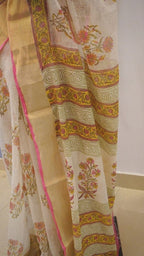 Saree Hand Block Printed Cotton