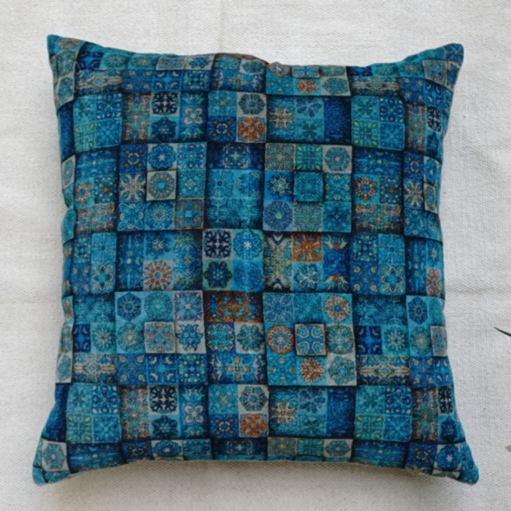 Close-up of digital print on cushion cover #03 | Myyra Jaipur