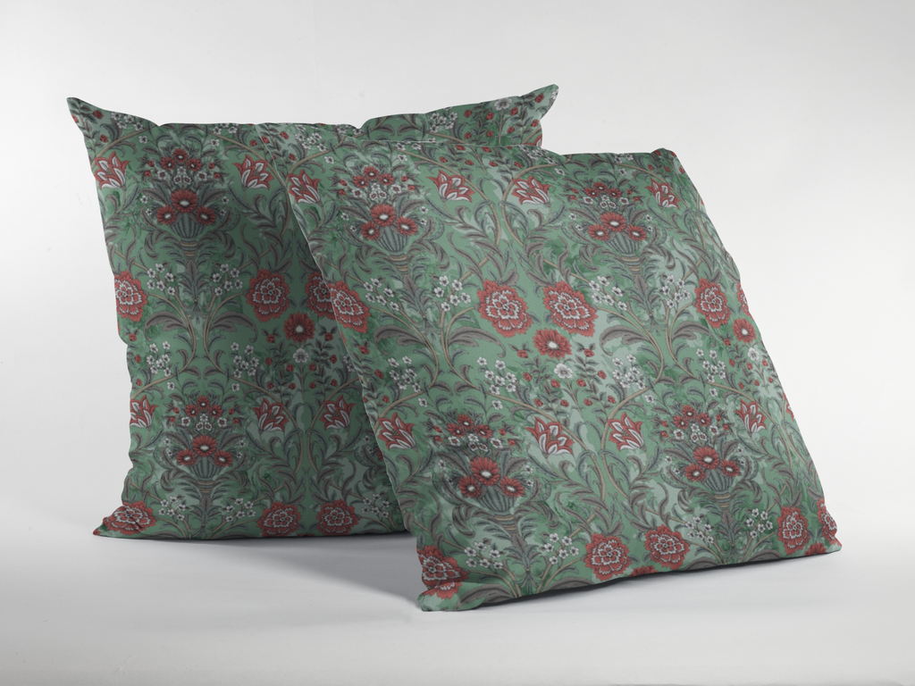 Pair of digital printed cushion covers #73 styled view | Myyra Jaipur