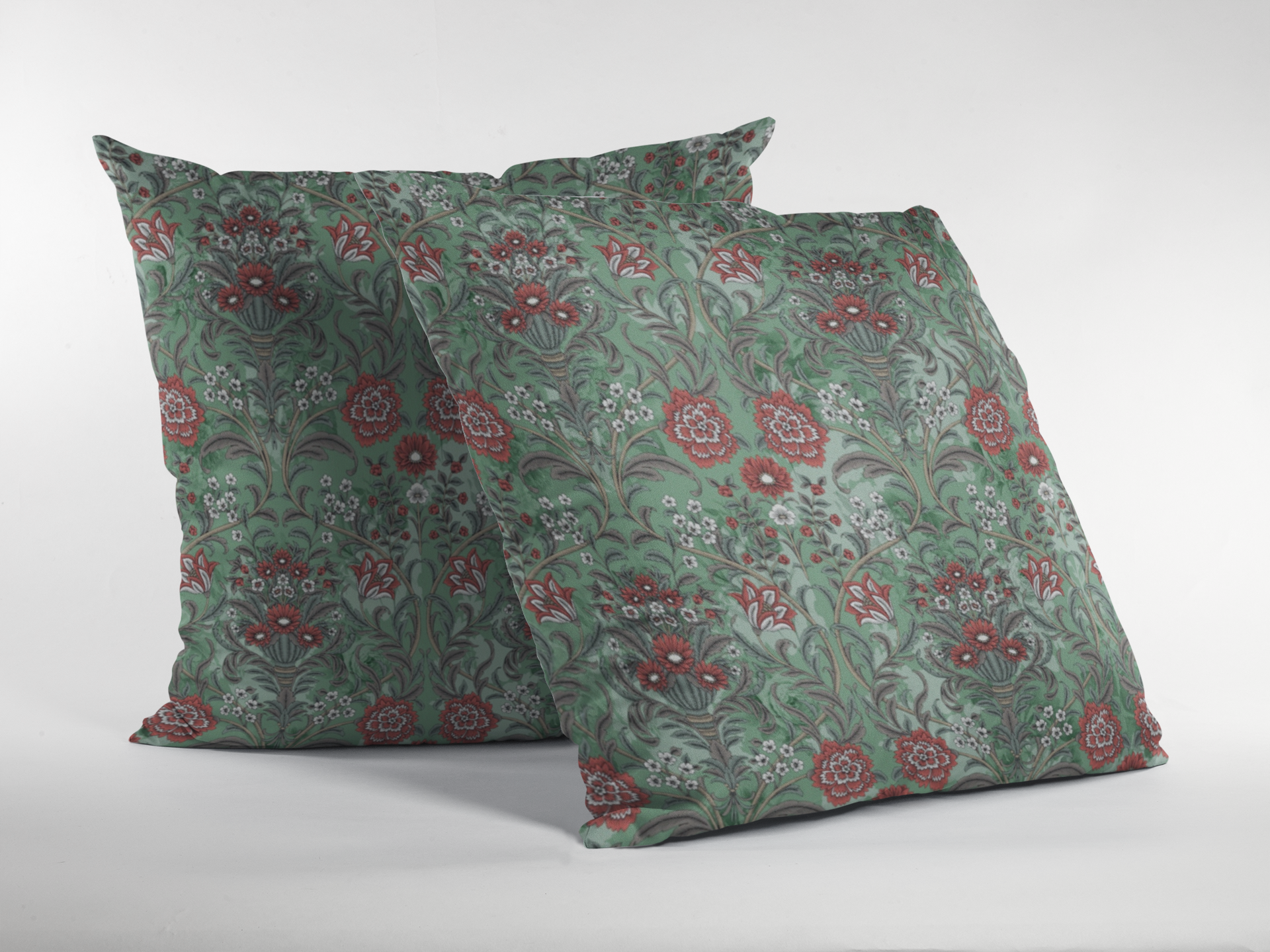 Pair of digital printed cushion covers #73 styled view | Myyra Jaipur