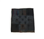 Close-up of hand block print on organic cotton floor cushion | Myyra Jaipur