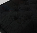 Floor cushion folded showing pattern repeat of hand block print | Myyra Jaipur