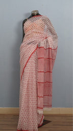 Saree Hand Block Printed Cotton