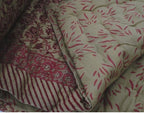 Detail of artisan block print on organic cotton quilt | Myyra Jaipur