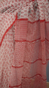 Saree Hand Block Printed Cotton