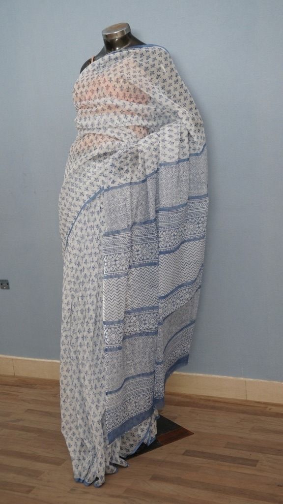 Saree Hand Block Printed Cotton