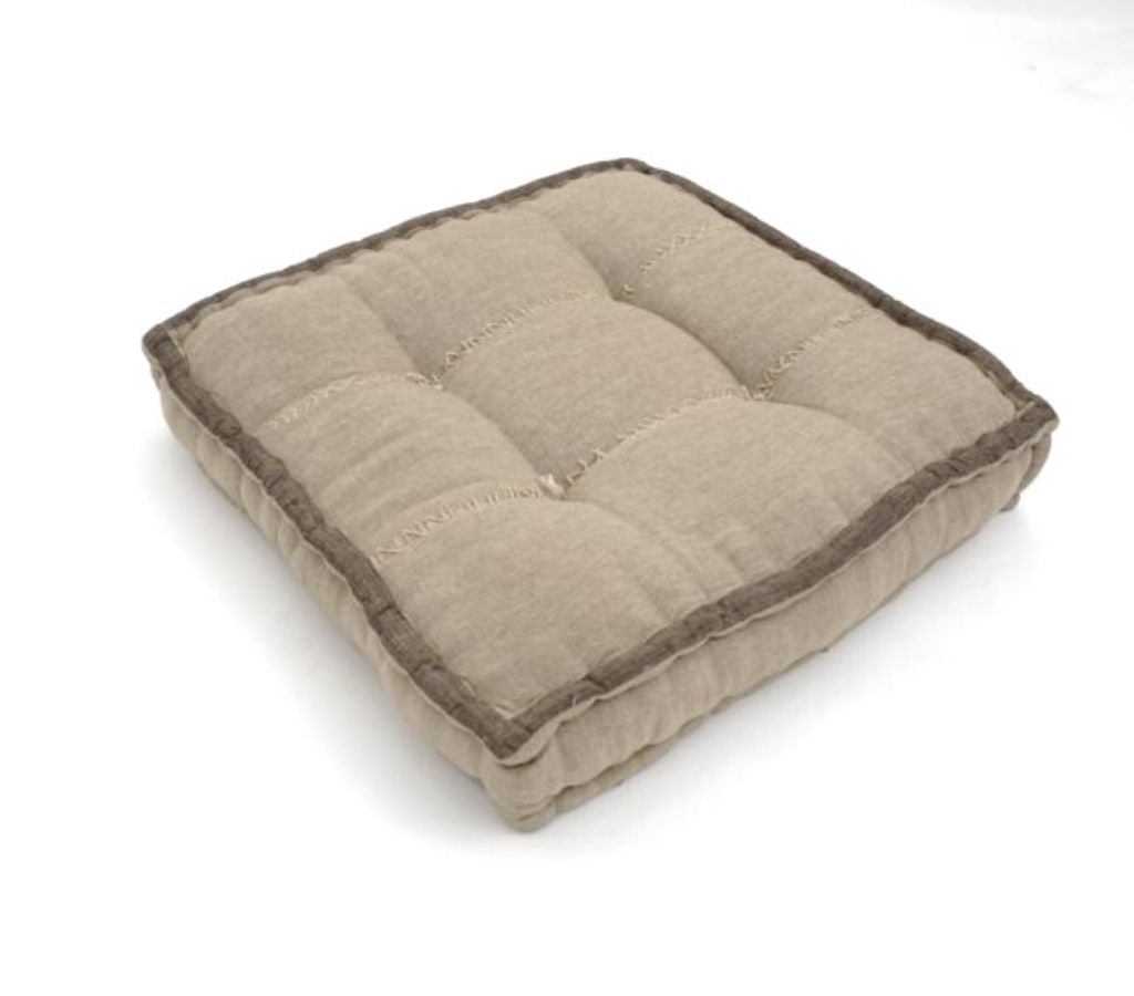 Hand block printed organic cotton floor cushion | Myyra Jaipur