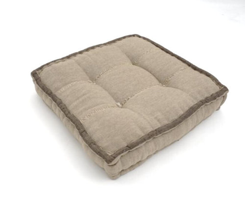Hand block printed organic cotton floor cushion | Myyra Jaipur