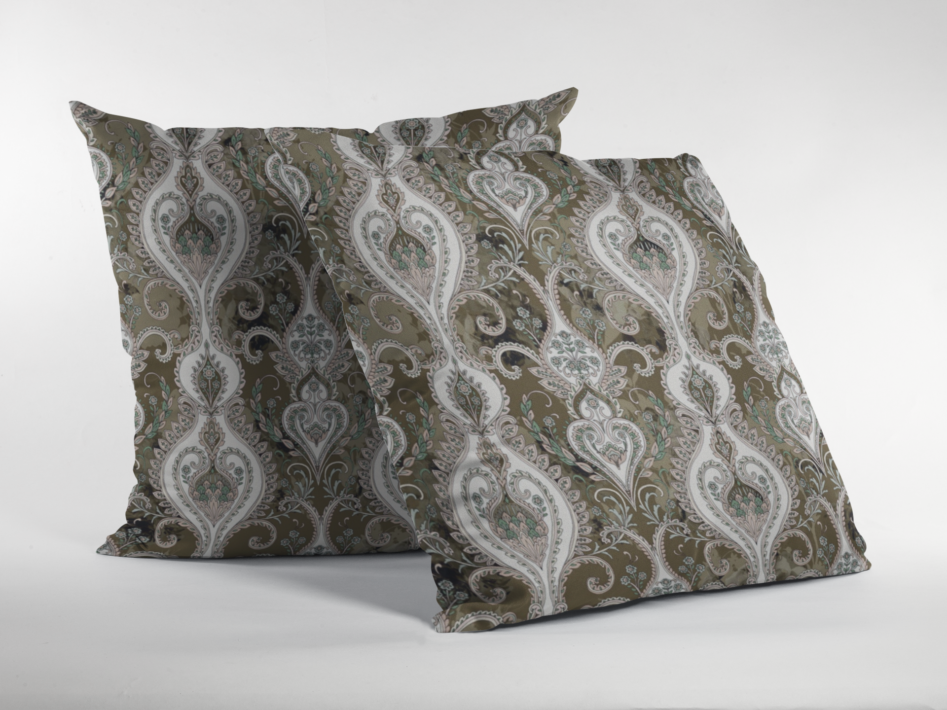 Pair of digital printed cushion covers #88 styled view | Myyra Jaipur