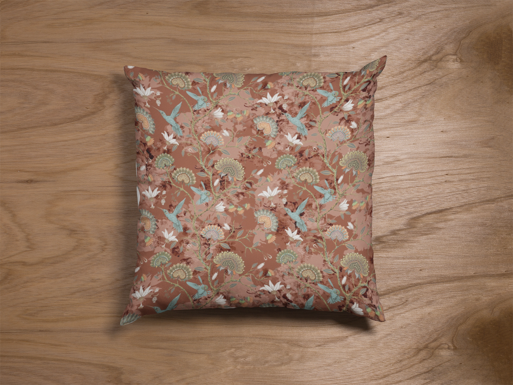 Pair of digital printed cushion covers #80 styled view | Myyra Jaipur