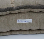 Floor cushion folded showing pattern repeat of hand block print | Myyra Jaipur