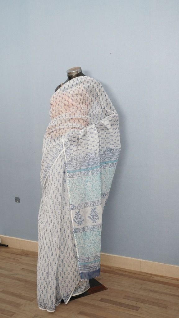 Saree Hand Block Printed Cotton