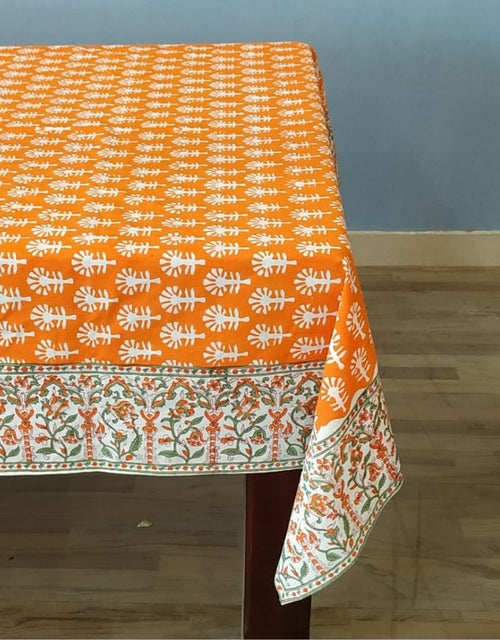 Hand block printed organic cotton table cover | Myyra Jaipur