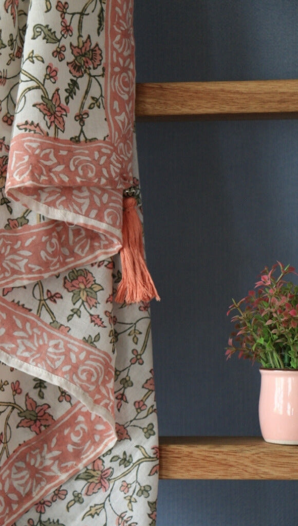 Scarf Hand Block Printed Cotton - MYYRA