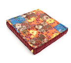 Hand block printed organic cotton floor cushion | Myyra Jaipur