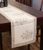 Hand block printed organic cotton table runner | Myyra Jaipur