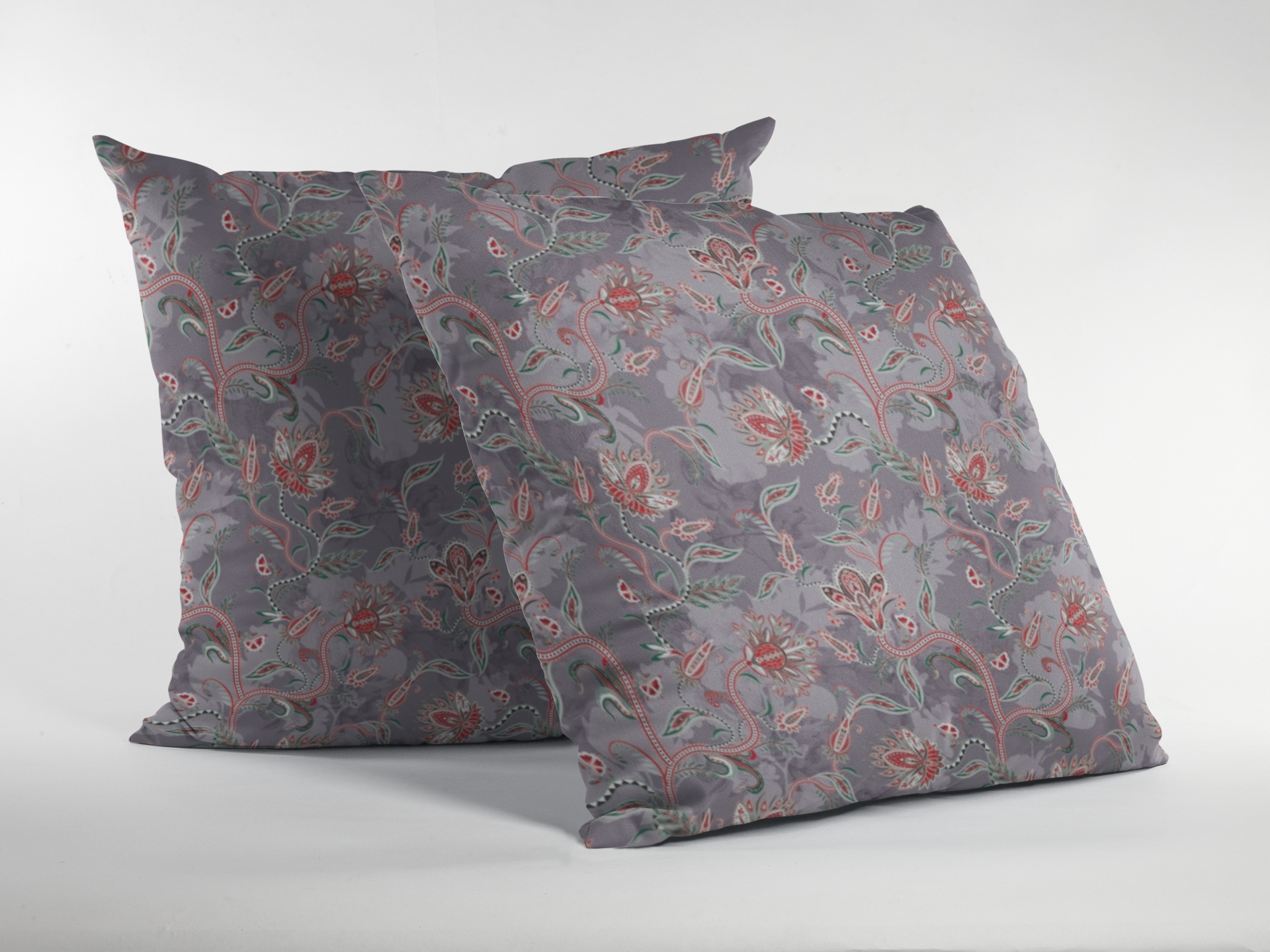 Pair of digital printed cushion covers #92 styled view | Myyra Jaipur