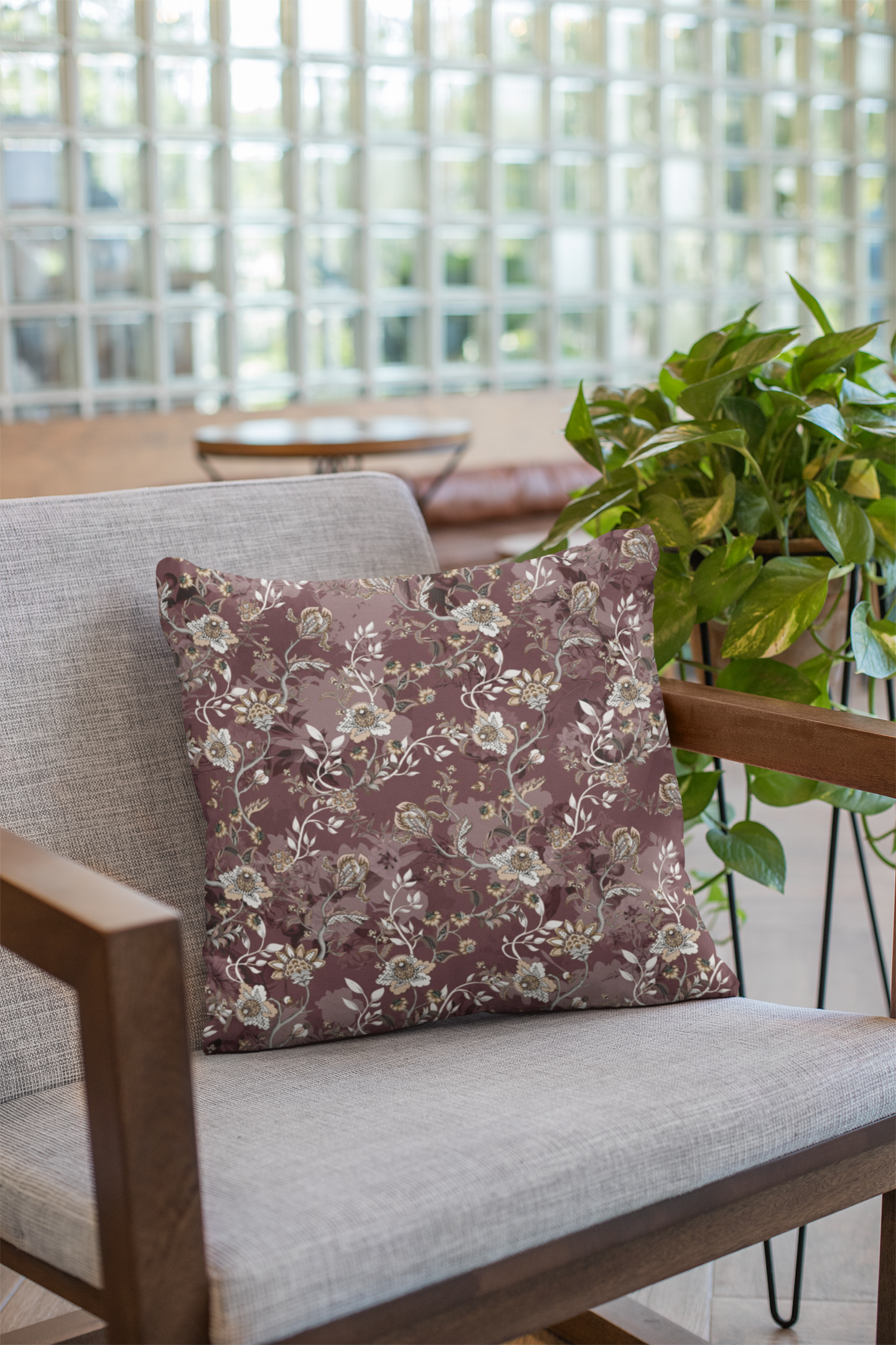 Pair of digital printed cushion covers #83 styled view | Myyra Jaipur