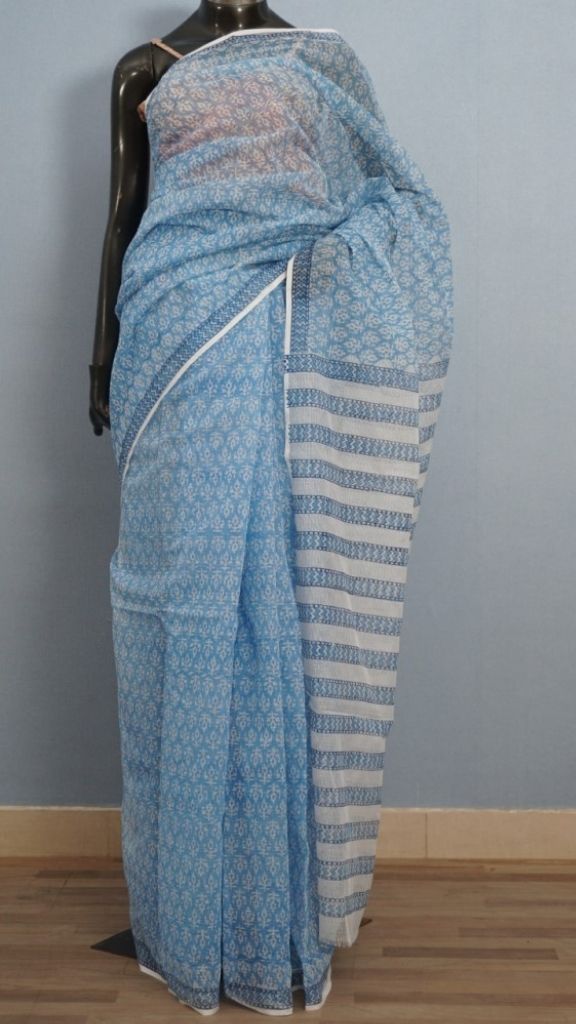 Saree Hand Block Printed Cotton