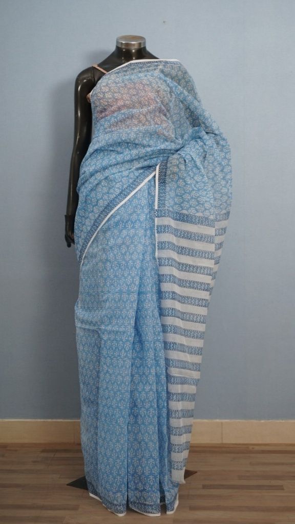 Saree Hand Block Printed Cotton
