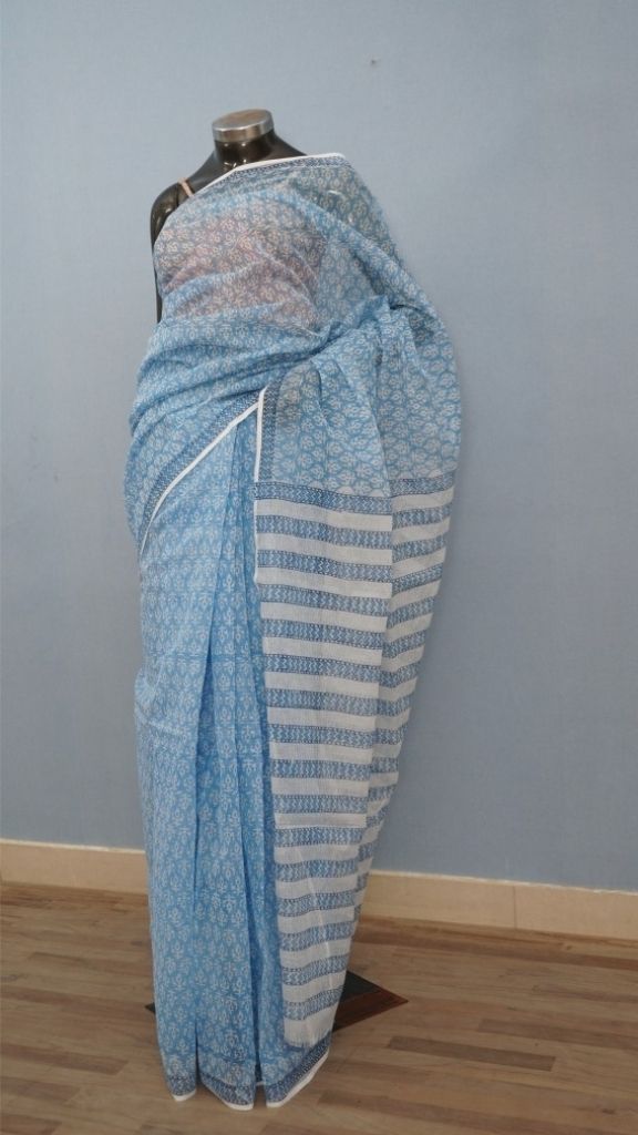 Saree Hand Block Printed Cotton