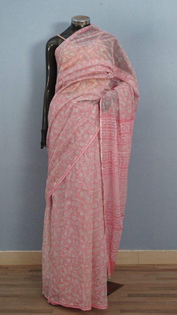 Saree Hand Block Printed Cotton
