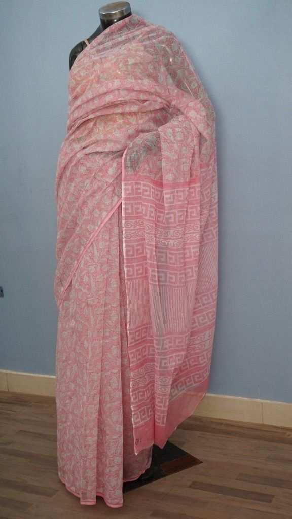 Saree Hand Block Printed Cotton