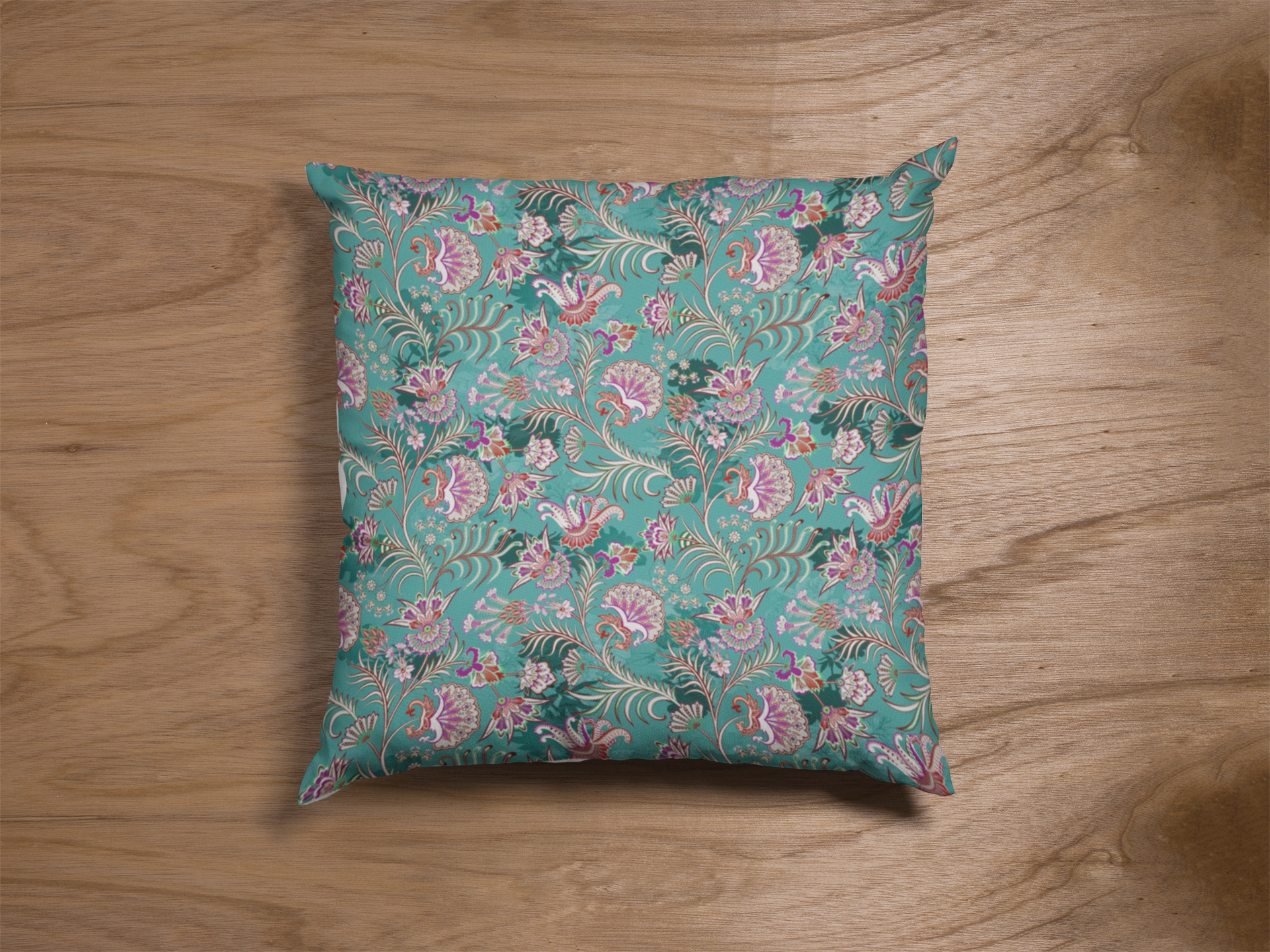 Pair of digital printed cushion covers #101 styled view | Myyra Jaipur