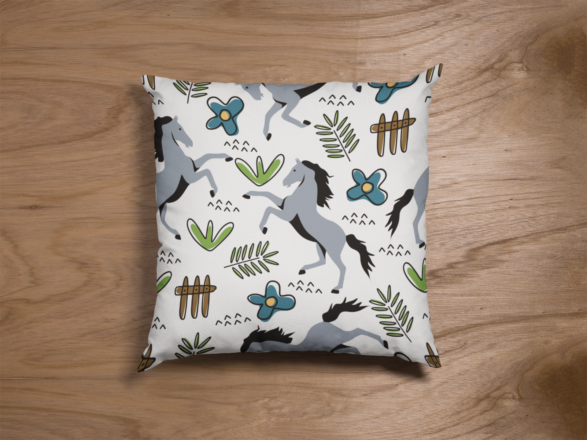Close-up of digital print on kids prints cushion cover #05 | Myyra Jaipur