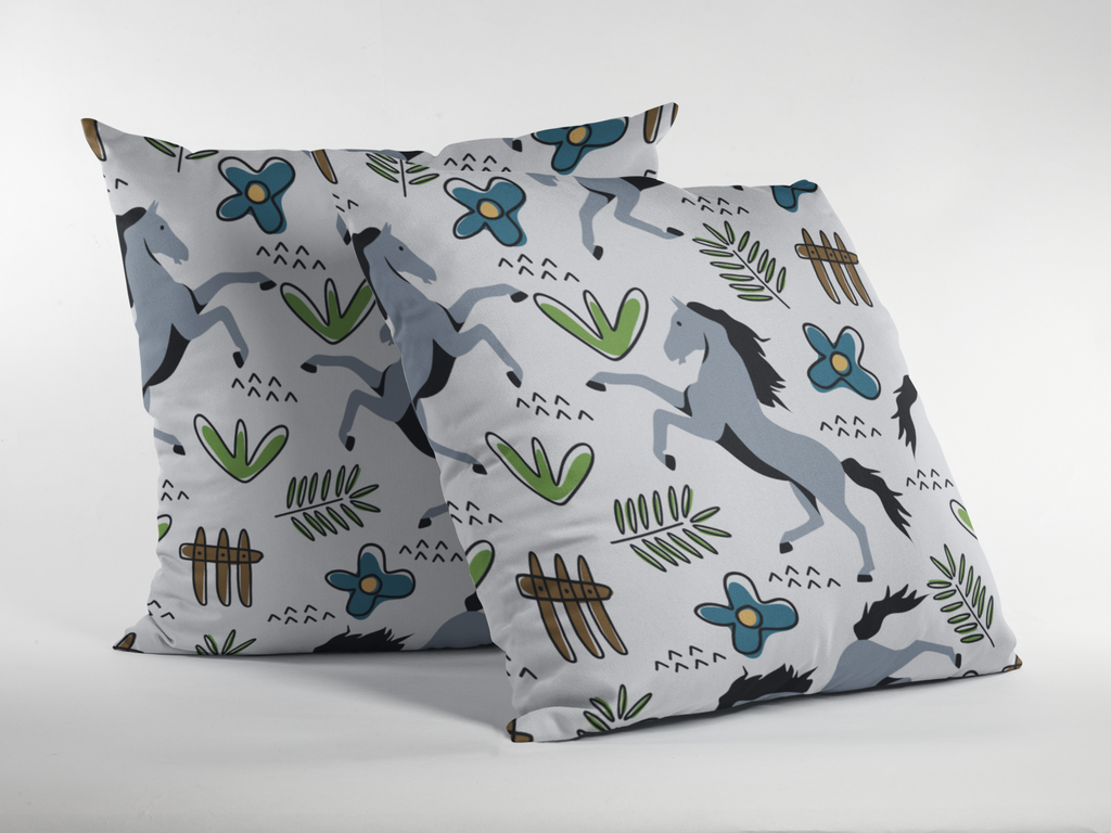 Pair of digital printed kids prints cushion covers #05 styled view | Myyra Jaipur