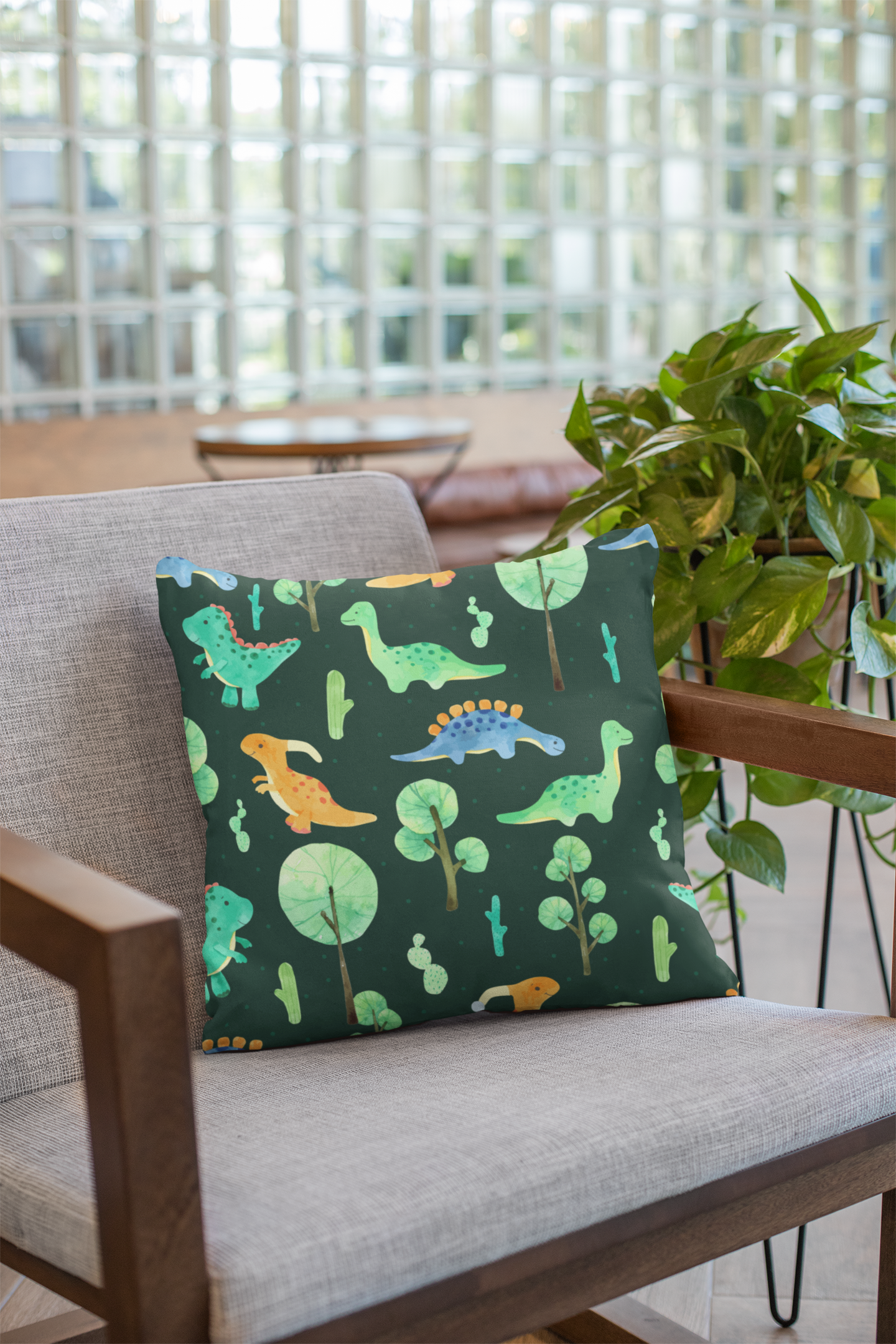 Close-up of digital print on kids prints cushion cover #07 | Myyra Jaipur