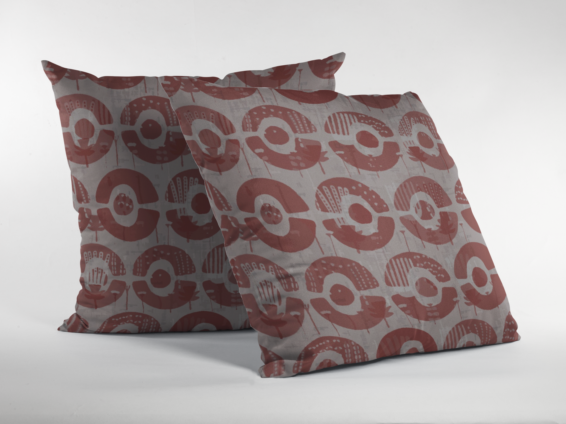 Pair of digital printed cushion covers #146 styled view | Myyra Jaipur