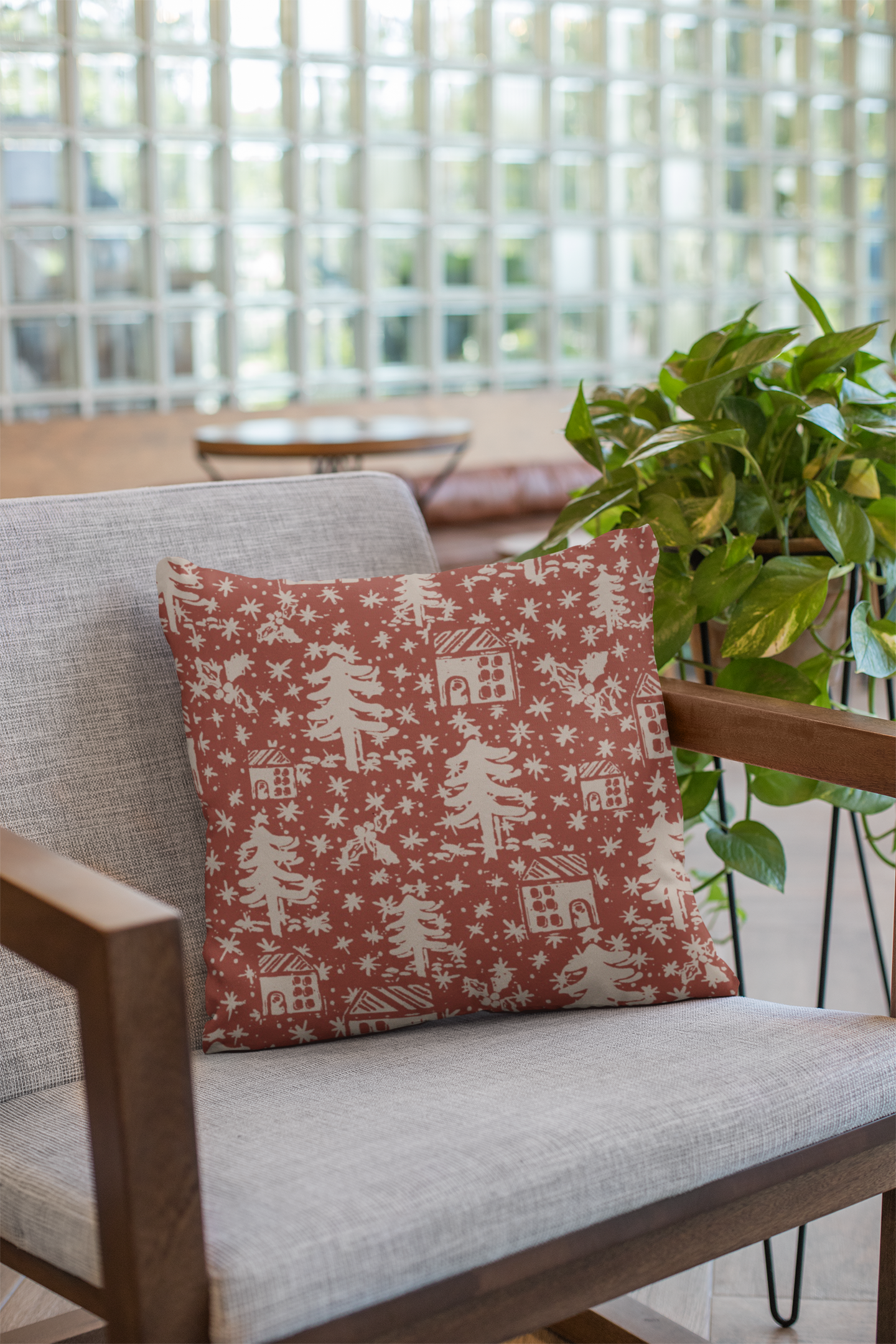Close-up of digital print on cushion cover #148 | Myyra Jaipur