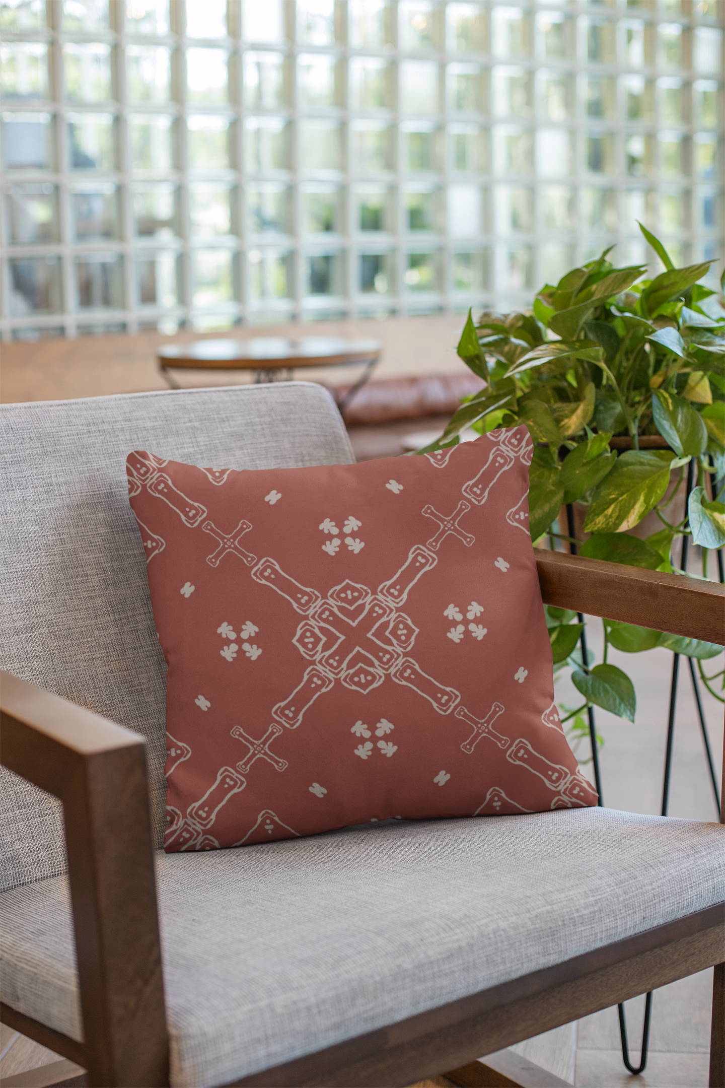 Close-up of digital print on cushion cover #158 | Myyra Jaipur