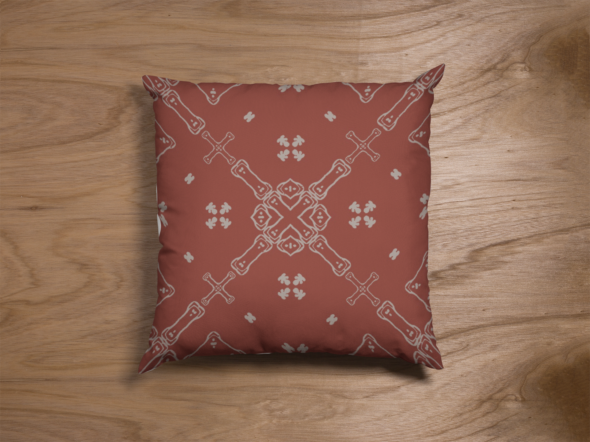 Pair of digital printed cushion covers #158 styled view | Myyra Jaipur