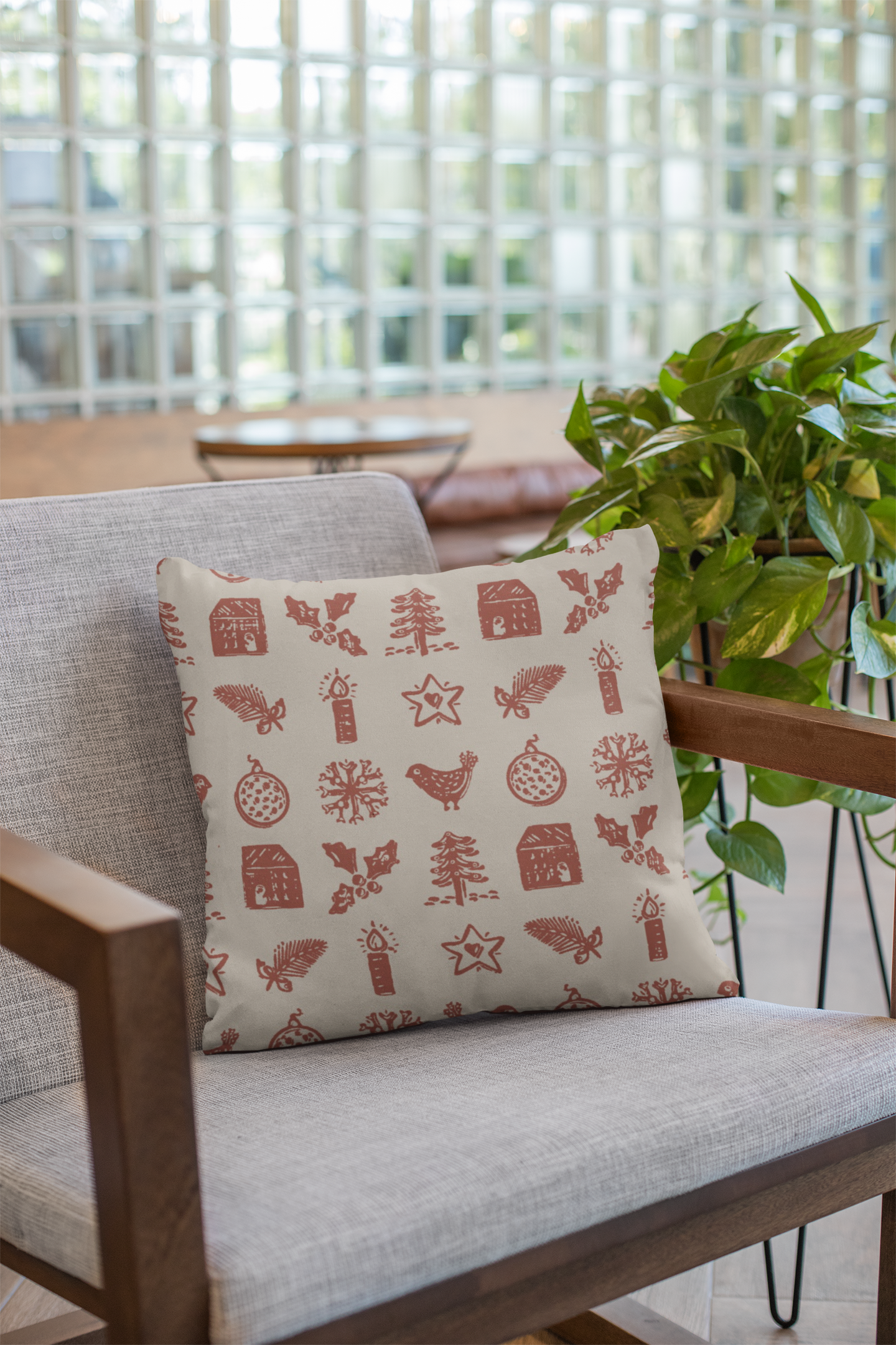 Close-up of digital print on cushion cover #161 | Myyra Jaipur
