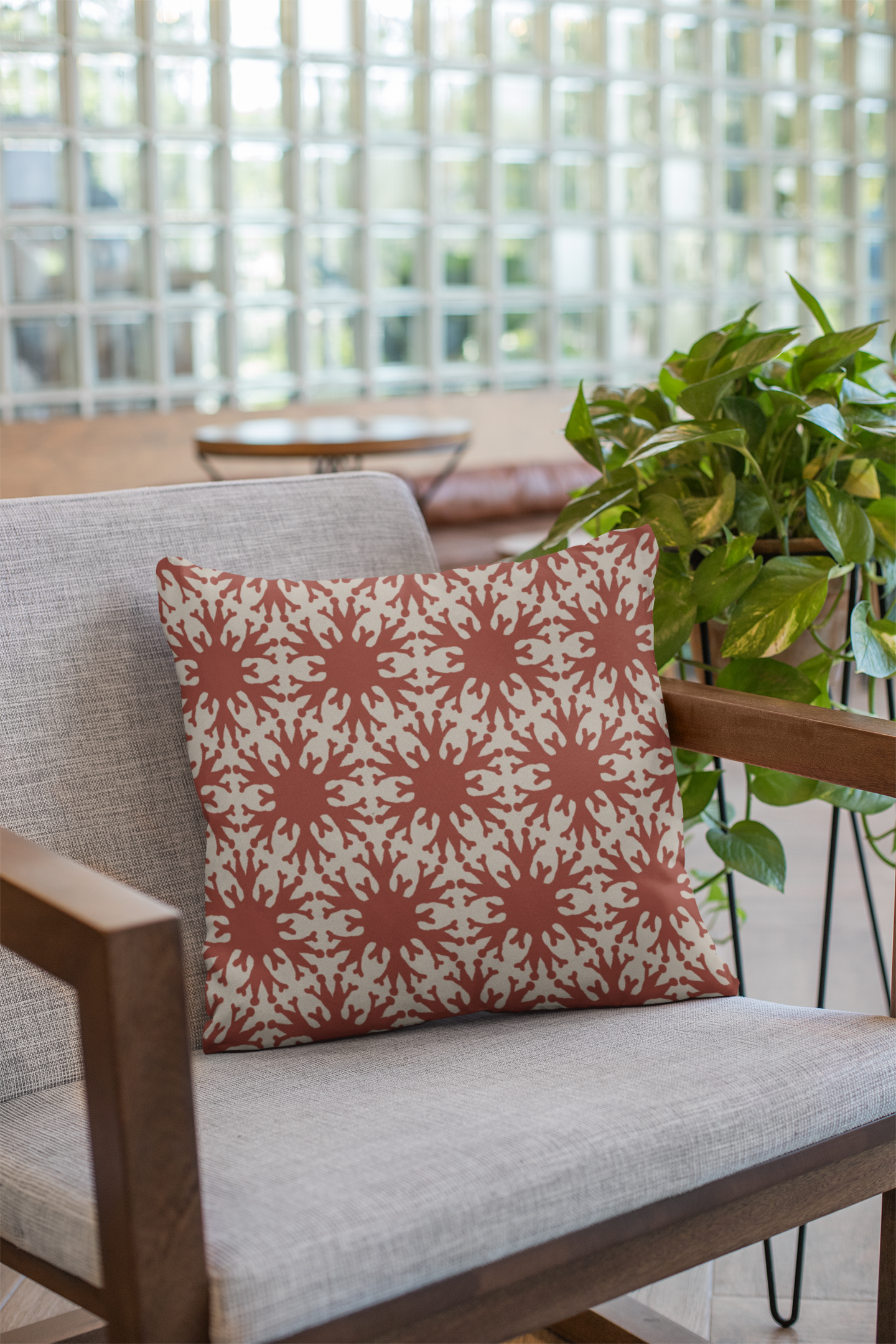 Close-up of digital print on cushion cover #164 | Myyra Jaipur