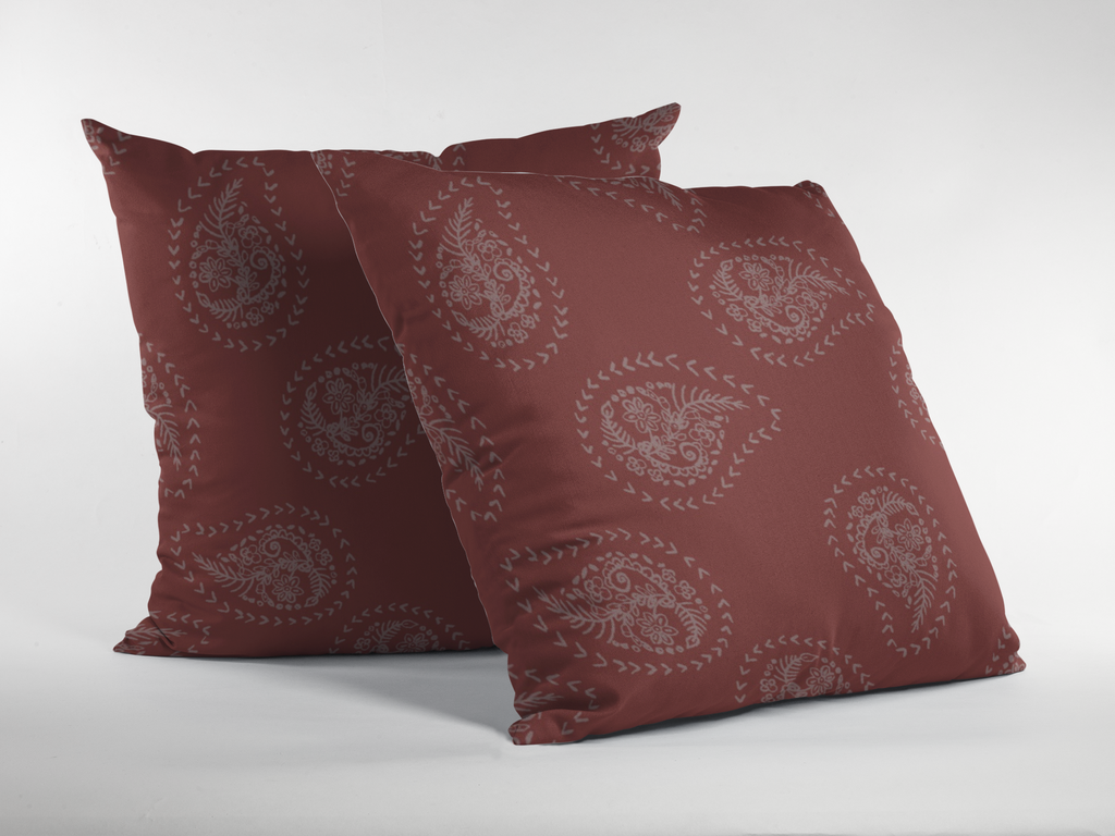 Pair of digital printed cushion covers #139 styled view | Myyra Jaipur