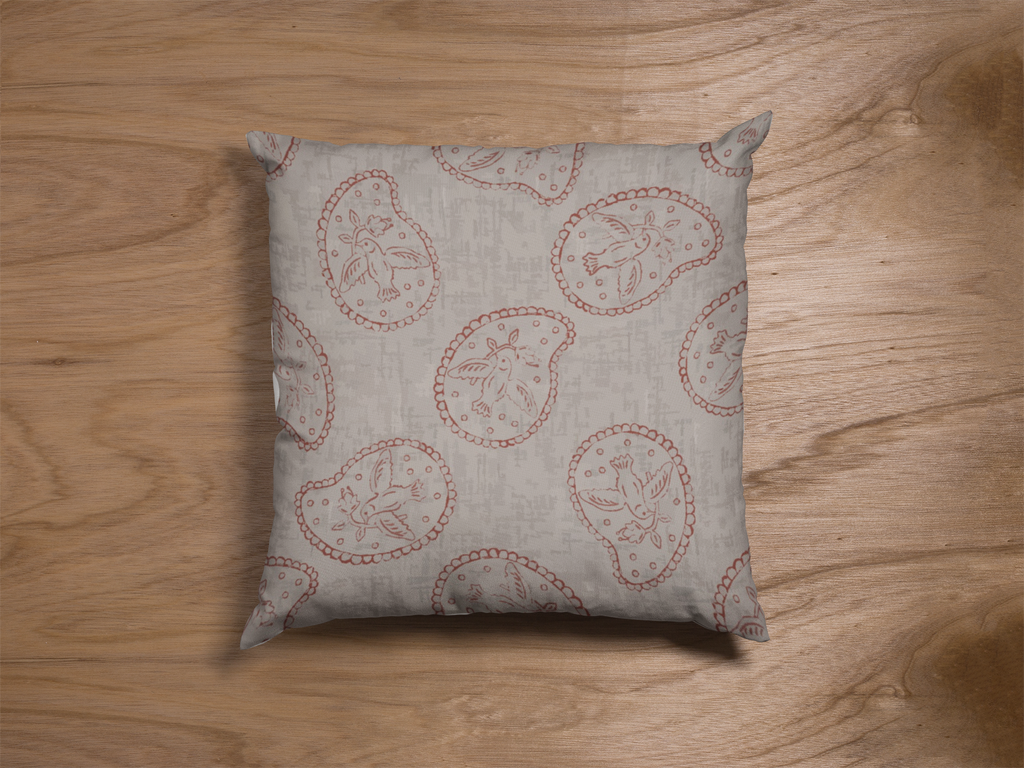 Pair of digital printed cushion covers #178 styled view | Myyra Jaipur