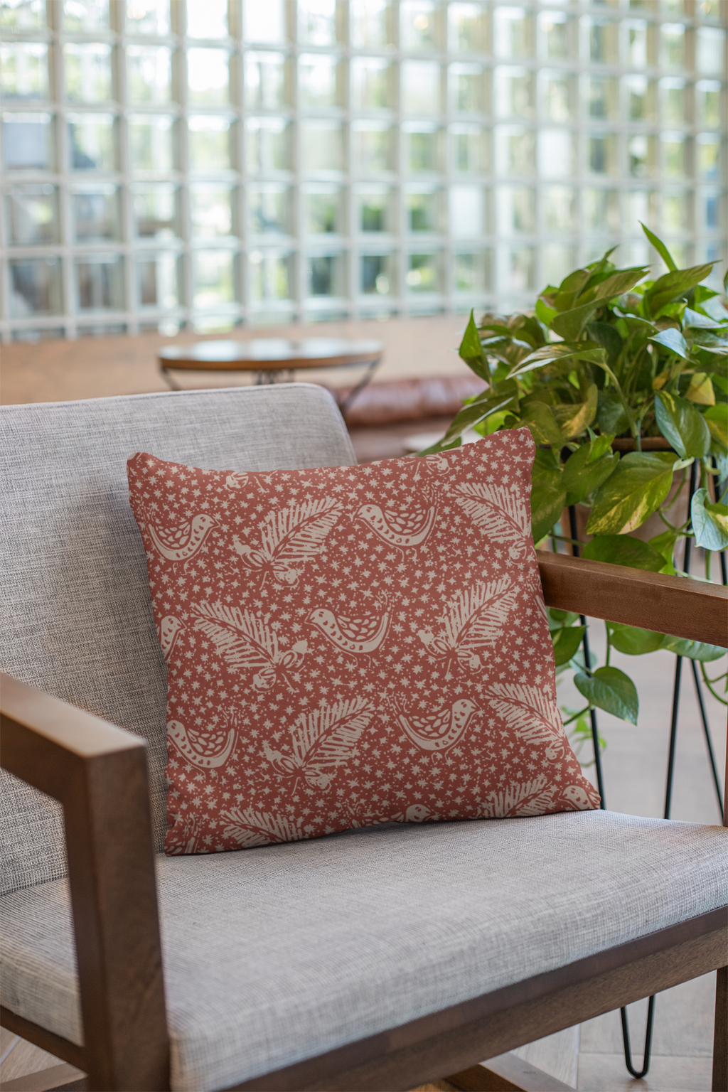 Close-up of digital print on cushion cover #174 | Myyra Jaipur