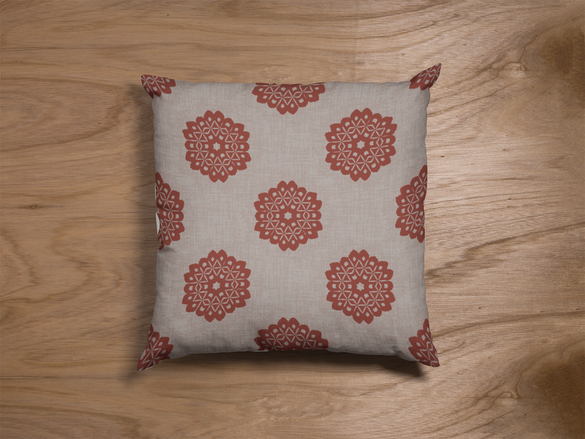 Pair of digital printed cushion covers #140 styled view | Myyra Jaipur