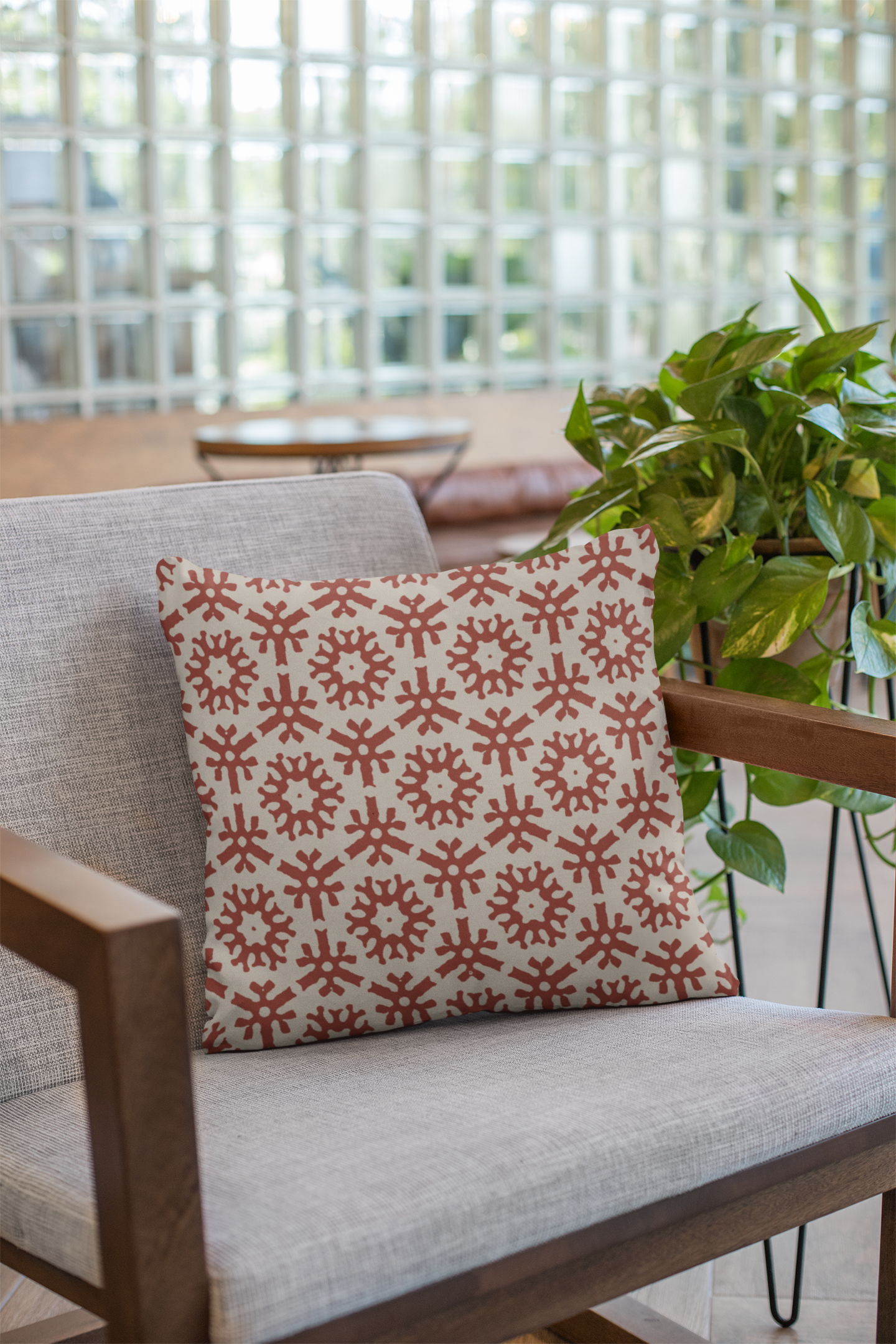 Pair of digital printed cushion covers #142 styled view | Myyra Jaipur